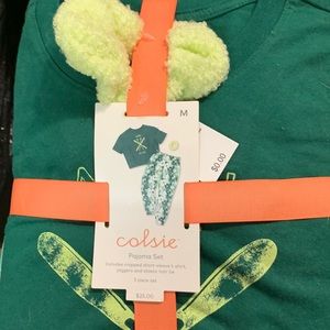 Colsie pajama set size M , 3 piece set. New